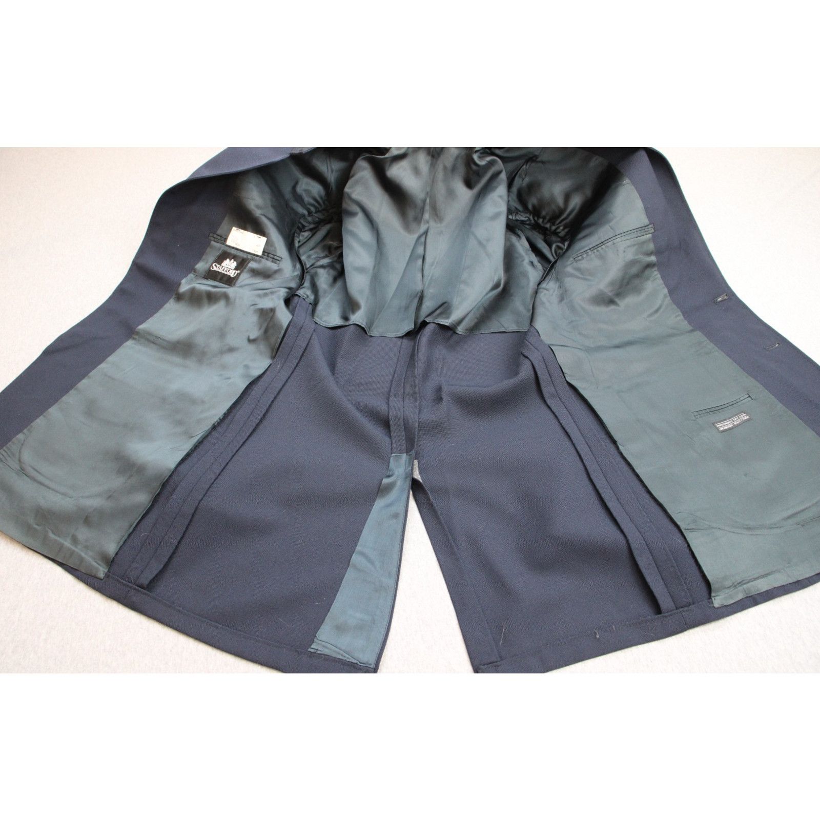 Stafford Stafford Blazer Men's Size 42L Navy Blue 2 Button Single Size 42L - 4 Thumbnail