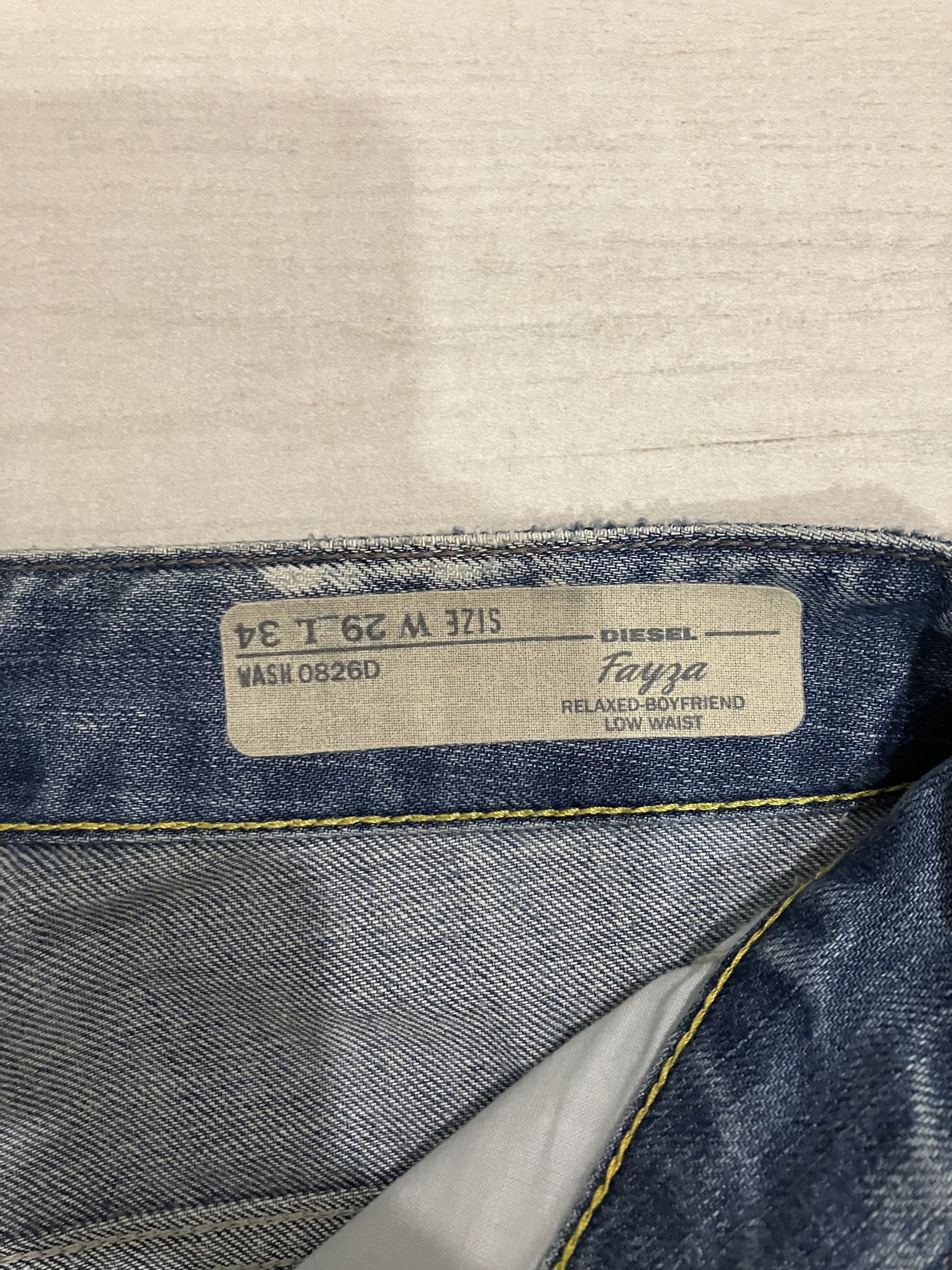 Diesel Faiza Relaxed-Boyfriend Low Rise Size 29" - 6 Thumbnail