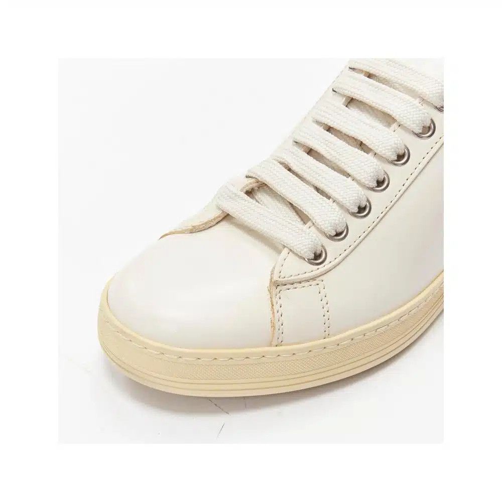 Tom Ford o1loc1c0525 J0866T Leather Low-Top Sneakers in White Size US 8 / EU 41 - 3 Thumbnail