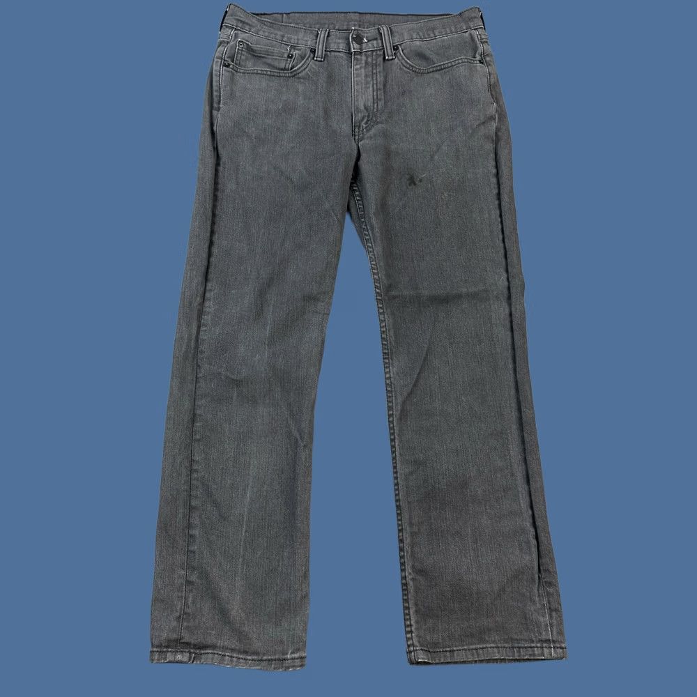 Levi's Levi's 514 Jeans Mens 34x29 Gray Denim Straight Fit Stretch Zip Fly Casual Jeans Size US 34 / EU 50 - 1 Thumbnail