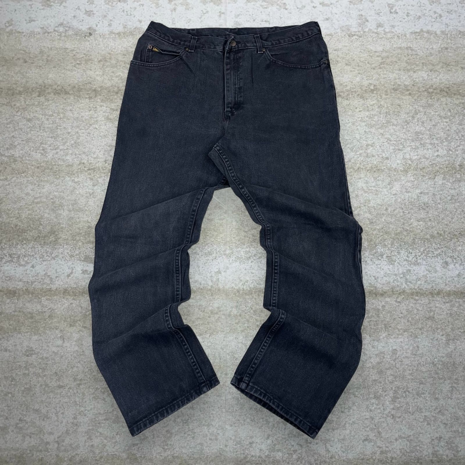 Lee Vintage 90s Lee MR Jeans 38x32 Relaxed Fit Jet Black Wash Size US 38 / EU 54 - 2 Thumbnail