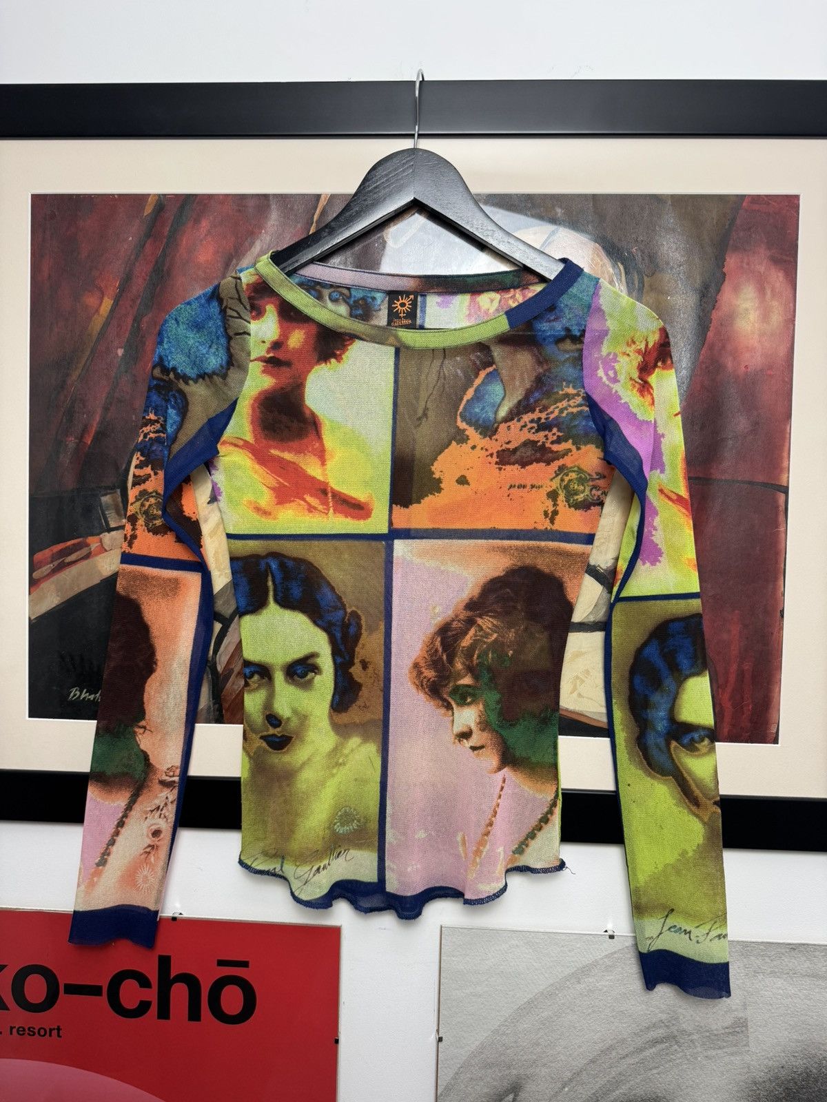 Jean Paul Gaultier Jean Paul Gaultier Soleil SS02 Portrait Face Art Mesh Top Size M / US 6-8 / IT 42-44 - 1 Thumbnail