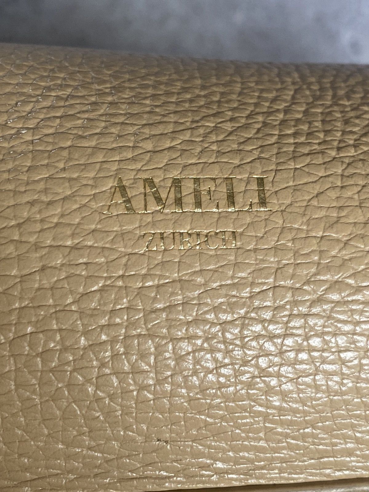 Other Ameli Zurich Central Bag Beige Pebbled Leather Luxury Italy Size ONE SIZE - 2 Thumbnail