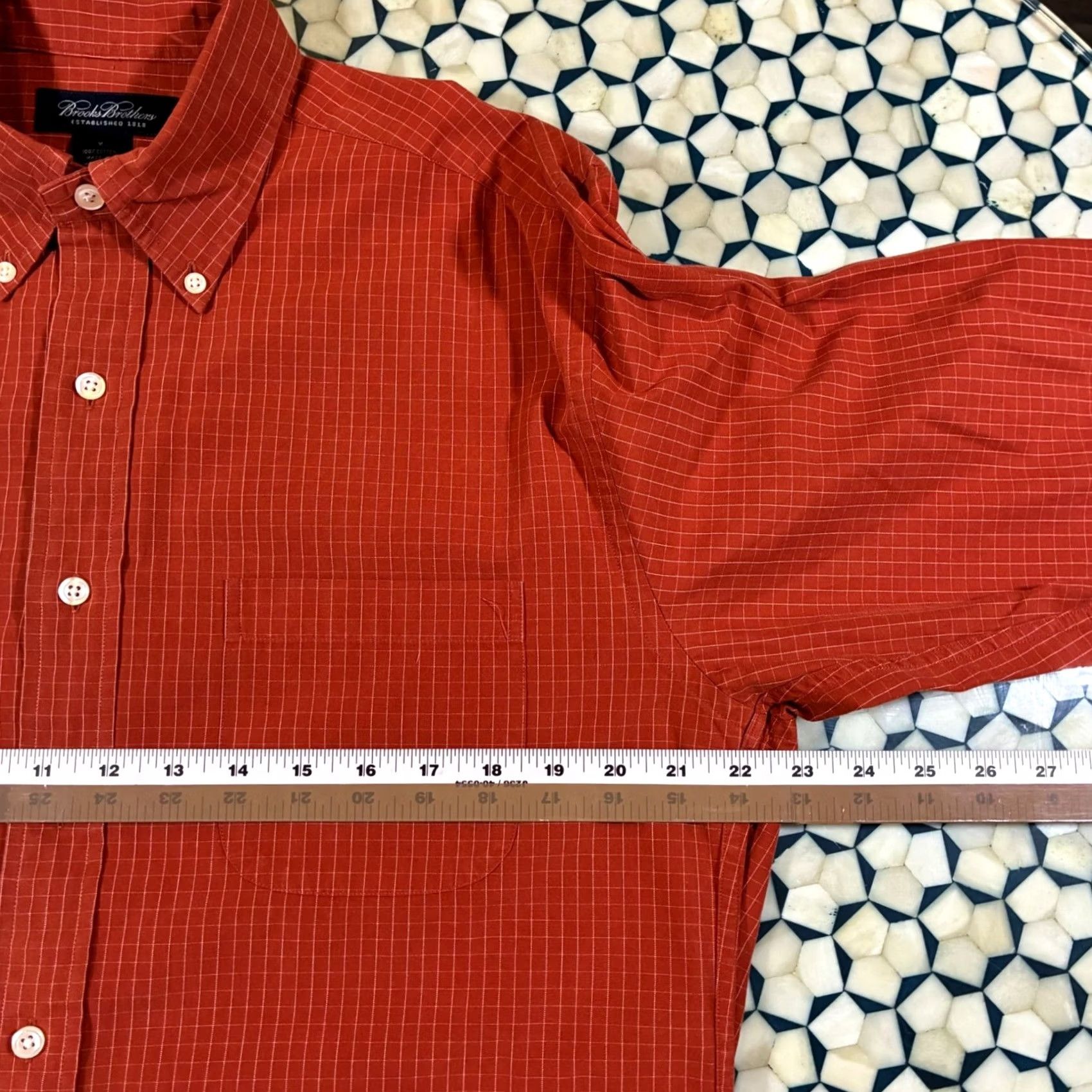 Brooks Brothers Brooks Brothers Shirt Mens M Red Plaid Button Down Long Sleeve Cotton Size US M / EU 48-50 / 2 - 6 Thumbnail