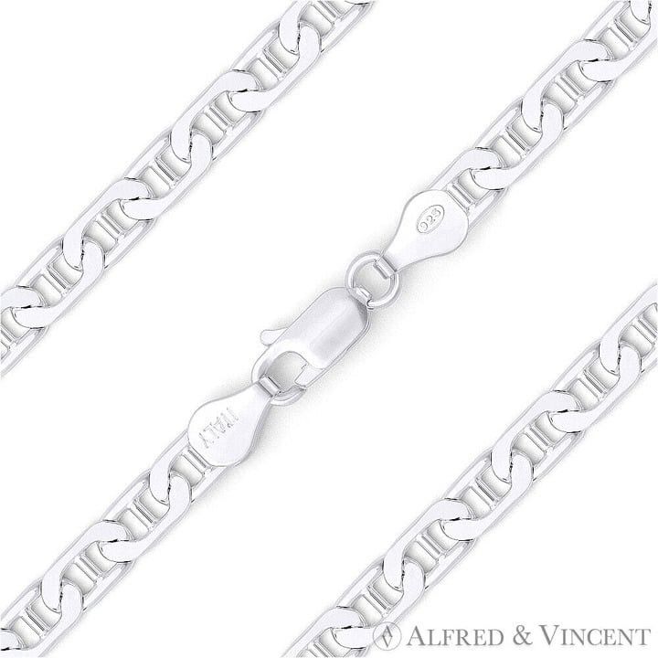 Other 4.5mm Mariner Link Chain Necklace in .925 Sterling Silver Size ONE SIZE - 1 Thumbnail