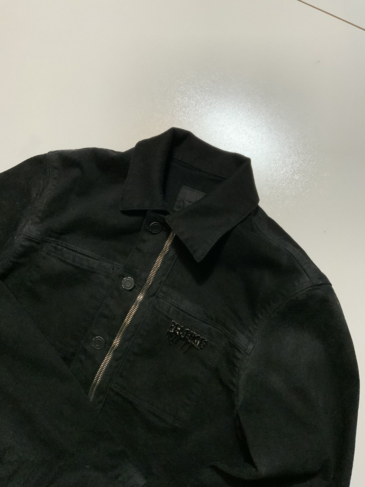 Rta RTA Los Angeles Revenge Distress Cross Denim Trucker Jacket Size US XS / EU 42 / 0 - 8 Thumbnail