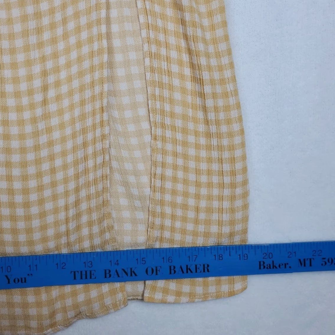 YOKE Promesa Maxi Skirt Orange Gauzy Check Plaid Smocked Yoke SZ S Bohemian Southwestern Long Stretchable Elastic Lined Damaged-Free (Adults) Womens Size 28" / US 6 / IT 42 - 6 Thumbnail