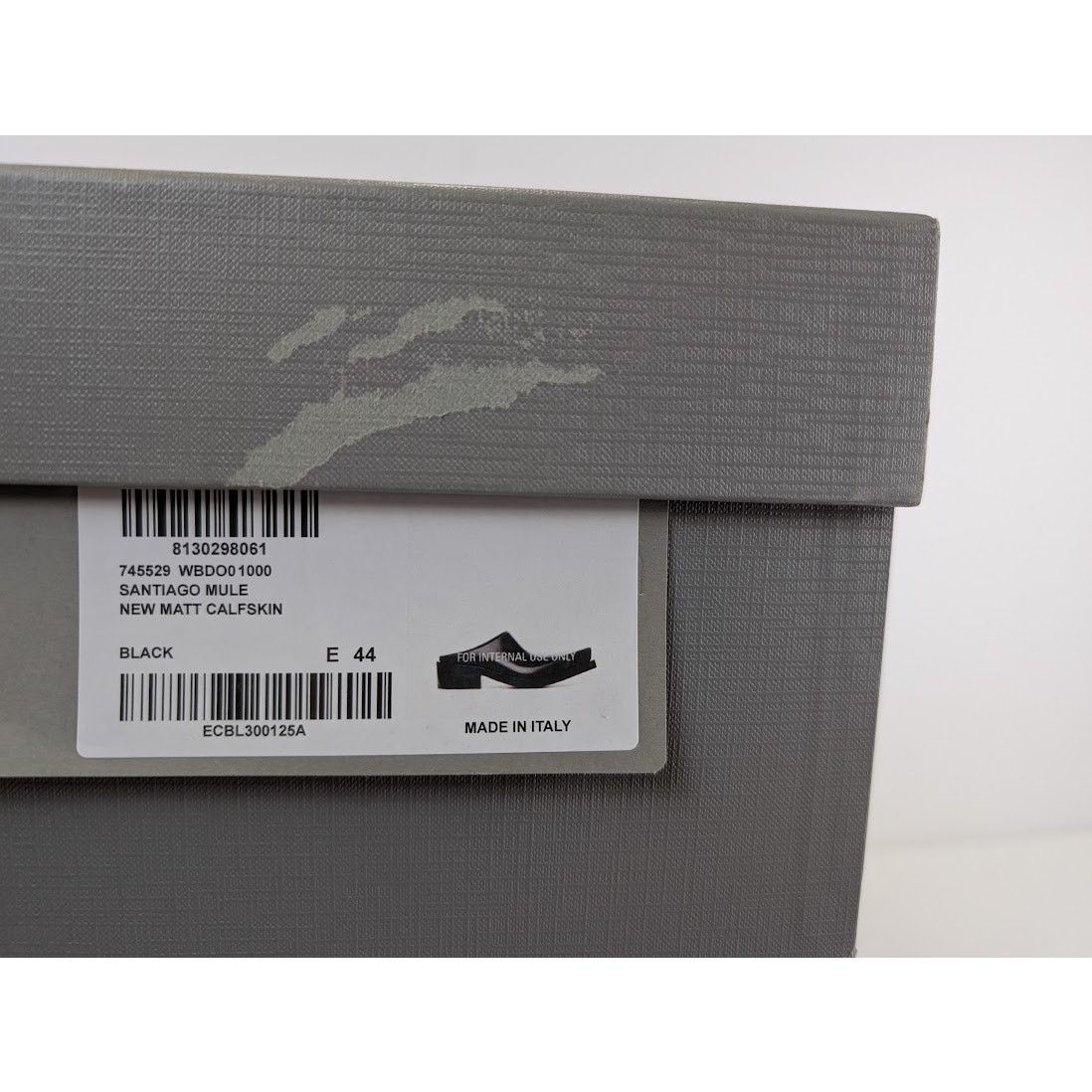 Balenciaga o1rshd1 Q:2 / New Matt Calfskin Santiago Mule Sandal Black Size US 11 / EU 44 - 20 Thumbnail