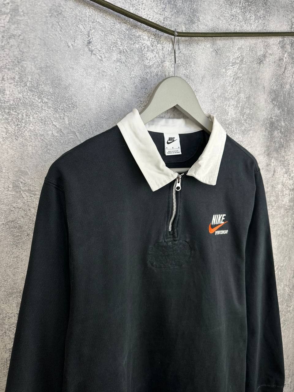 Nike Nike Sportswear Black Rugby Shirt Quarter-Zip Polo LS Size US M / EU 48-50 / 2 - 3 Thumbnail