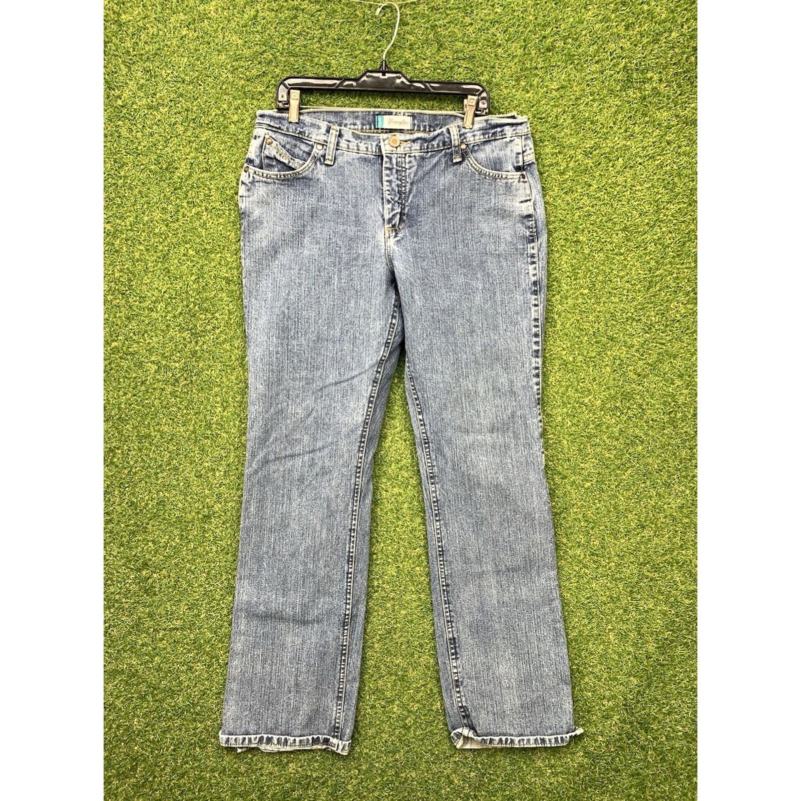 Wrangler Wrangler Jeans Low Rise Bootcut Womens 34 Inseam Denim Blue 5-Pocket Western Southwestern Cowboy Retro Wrangler Retro Jeans Womens Boys Womens Size 34" / US 12 / IT 48 - 2 Thumbnail