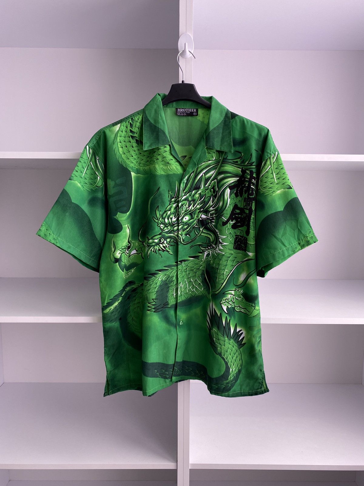 Japanese Brand × Vintage Vintage Japanese Style Dragon Short Sleeve Shirt Size US XXL / EU 58 / 5 - 1 Thumbnail