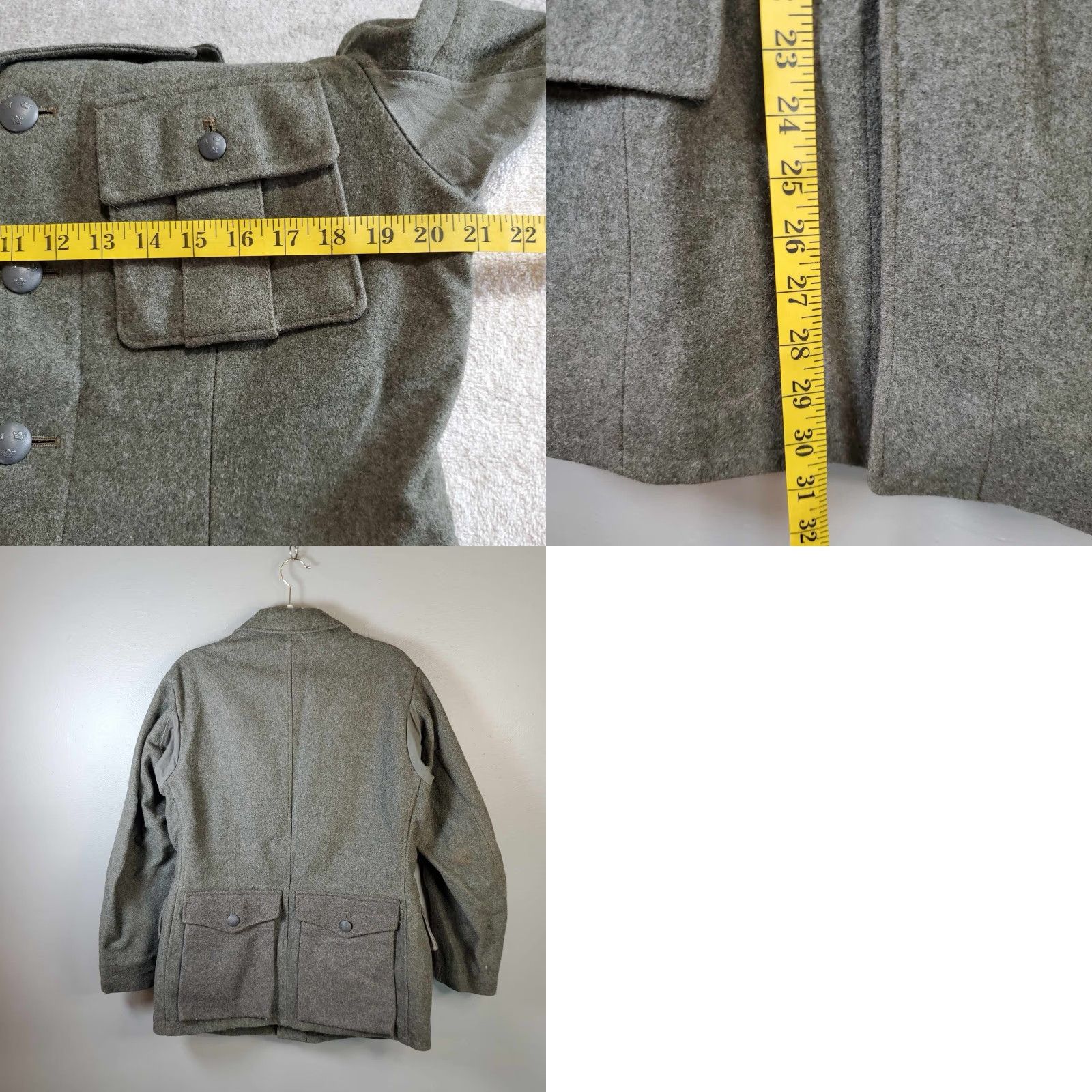 Vintage VINTAGE Ornklader Military Field Jacket Wool Coat M Medium Light Green Mens Wool Military Field Coat Size US M / EU 48-50 / 2 - 9 Thumbnail