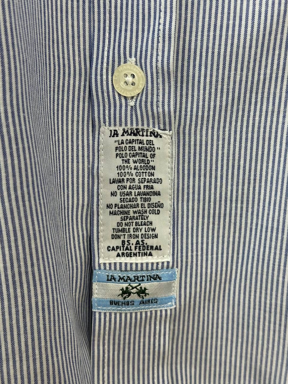 La Martina La Martina Argentina Striped Button Up Shirt LS Cotton Size US XL / EU 56 / 4 - 10 Thumbnail