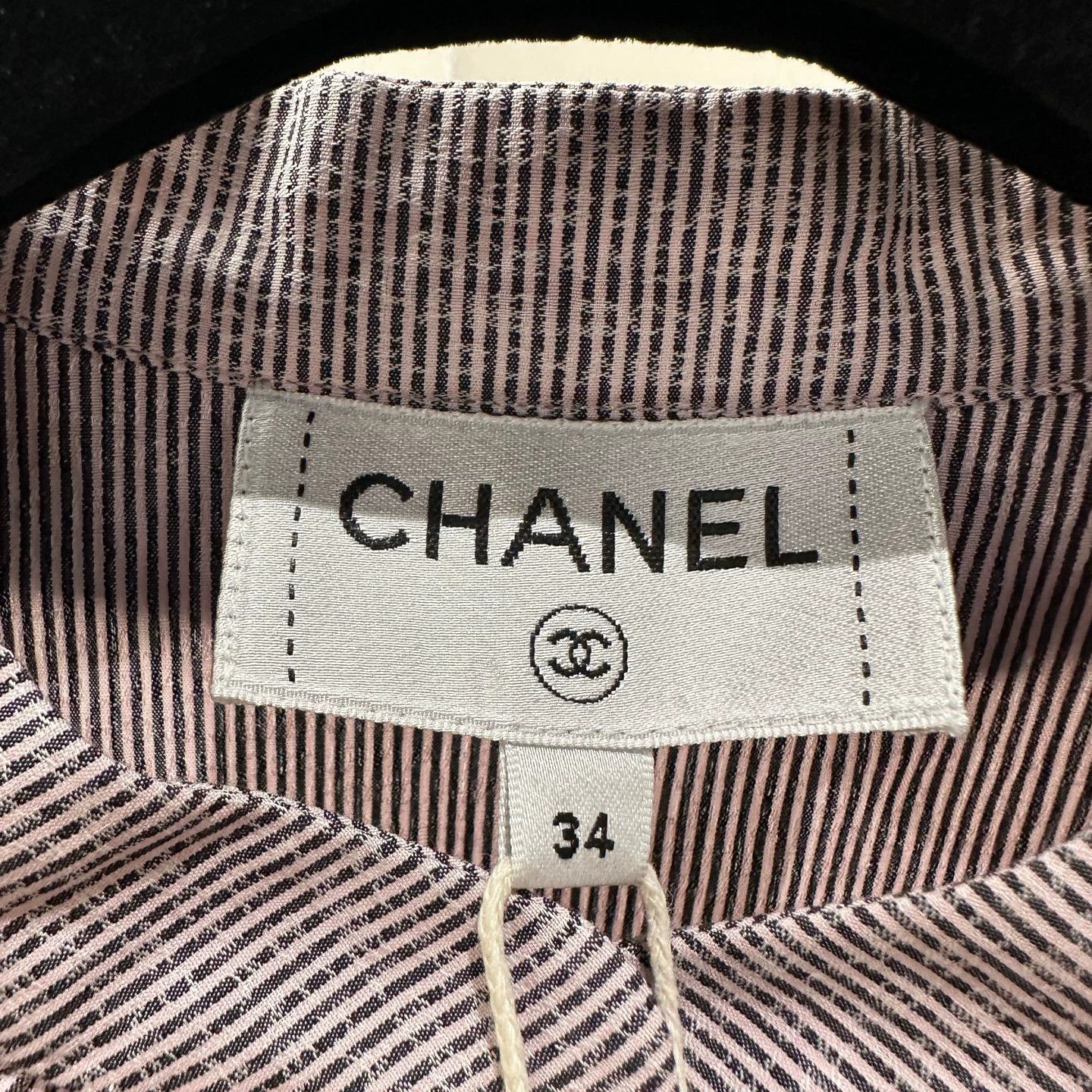 Chanel Chanel striped all over logo beaded lace blouse 34 Size XS / US 0-2 / IT 36-38 - 3 Thumbnail