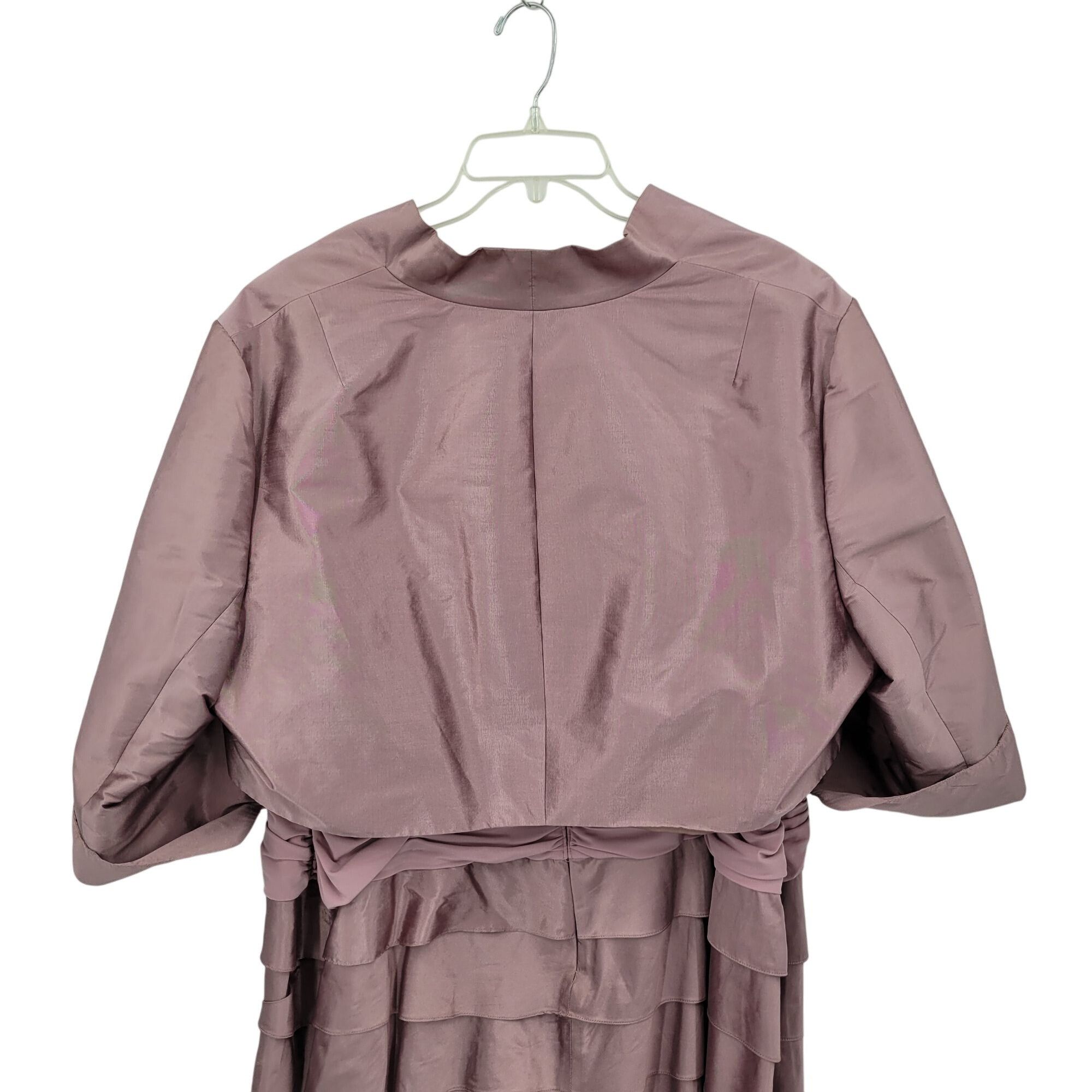 Adrianna Papell Adrianna Papell Plus Sz 22W Mauve Pink Tiered Ruffle Layered Size 3XL / US 20-22 - 11 Thumbnail