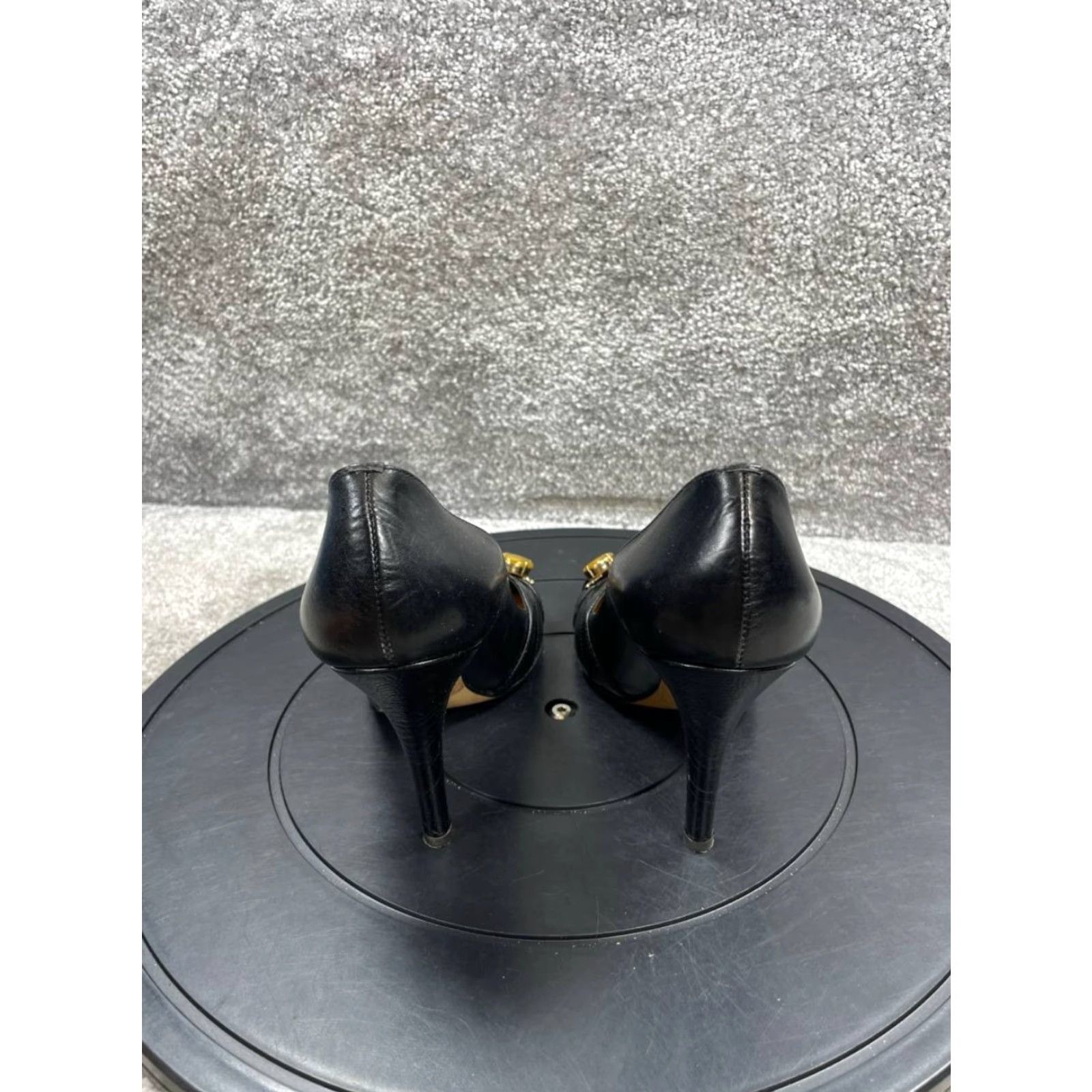 Giuseppe Zanotti VICINI by GIUSEPPE ZANOTTI Heel Womens 38 EU 7.5 US Pump Black Leather Stiletto Size US 7.5 / IT 37.5 - 6 Thumbnail