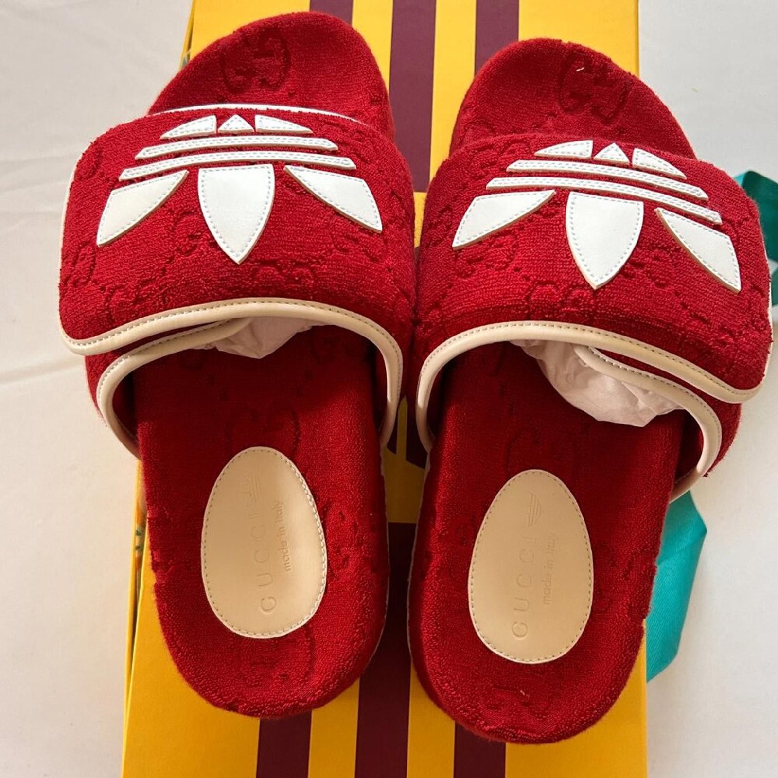 Gucci NWT men's GUCCI adidas x GUCCI GG Sandal 702412 size 8 Size US 8 / EU 41 - 2 Thumbnail