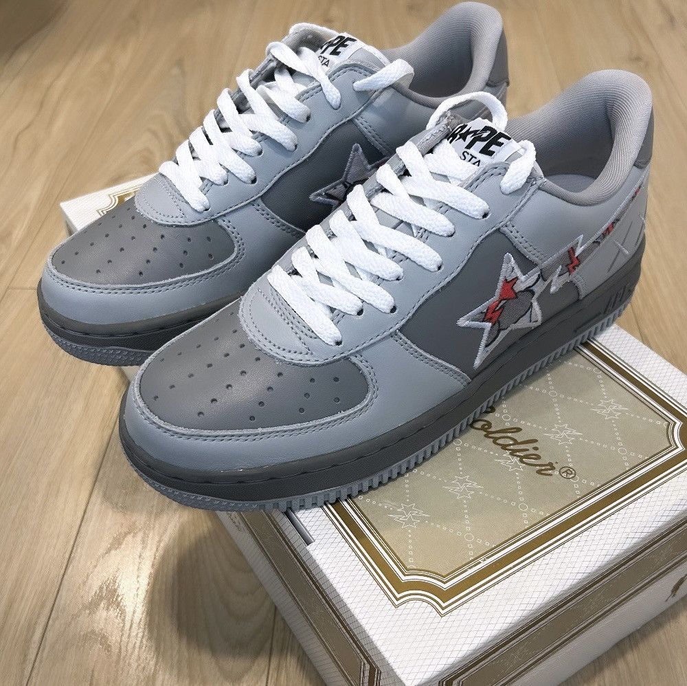 Pre-owned Bape X Kaws Bapesta (2005) Shoes In Grey