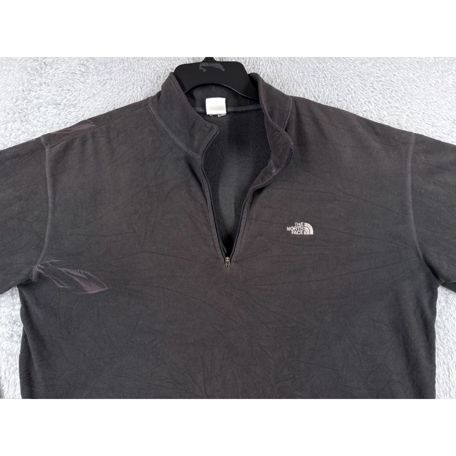 The North Face The North Face Sweater Men Large Black 1/4 Zip Mock Neck Polyester Read Size US L / EU 52-54 / 3 - 4 Thumbnail