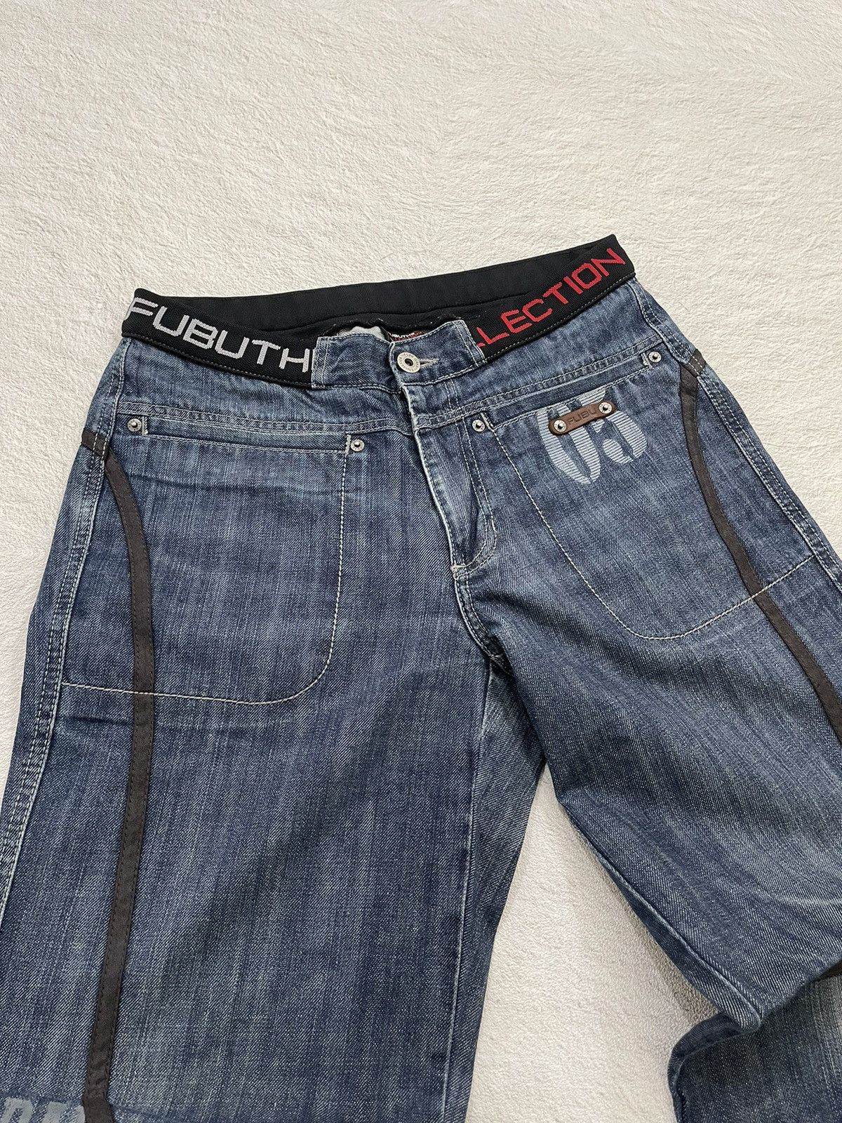 Fubu 2000s Fubu Poem Baggy denim y2k style Size US 30 / EU 46 - 4 Thumbnail