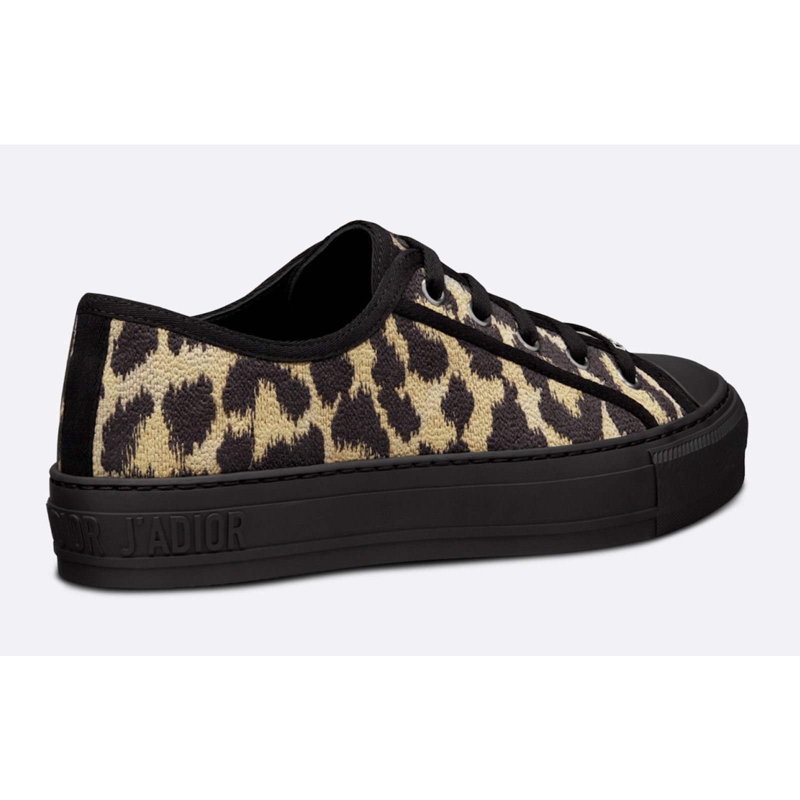 Dior Dior Walk'N'Dior Black Leopard Flat Low Top Sneaker 37.5 Size US 7.5 / IT 37.5 - 10 Thumbnail