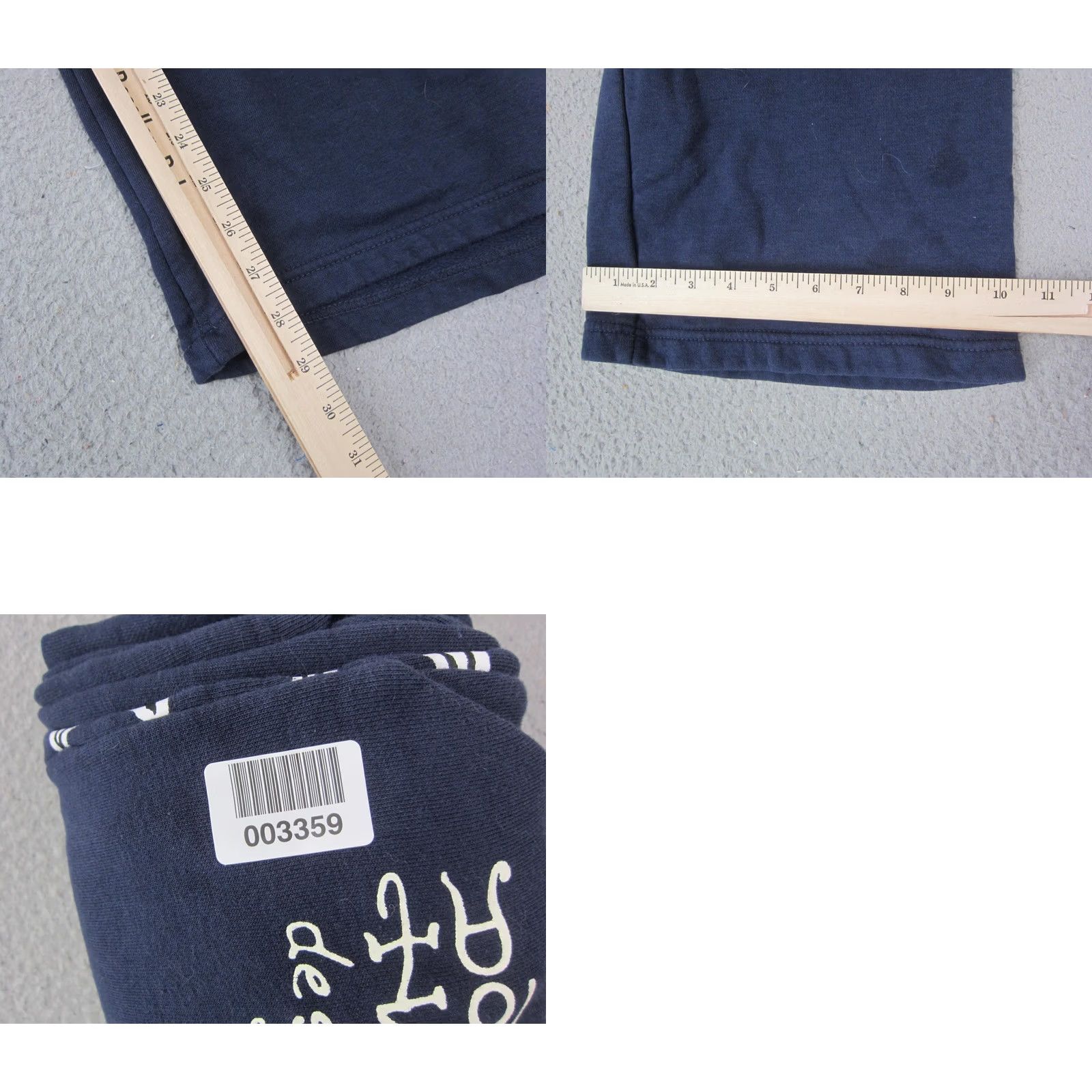 Abercrombie & Fitch Ed Hardy Pants Sweatpants Mens Medium Blue Wide Leg Fleece Broken Hearts Y2K Size 32" / US 10 / IT 46 - 10 Thumbnail