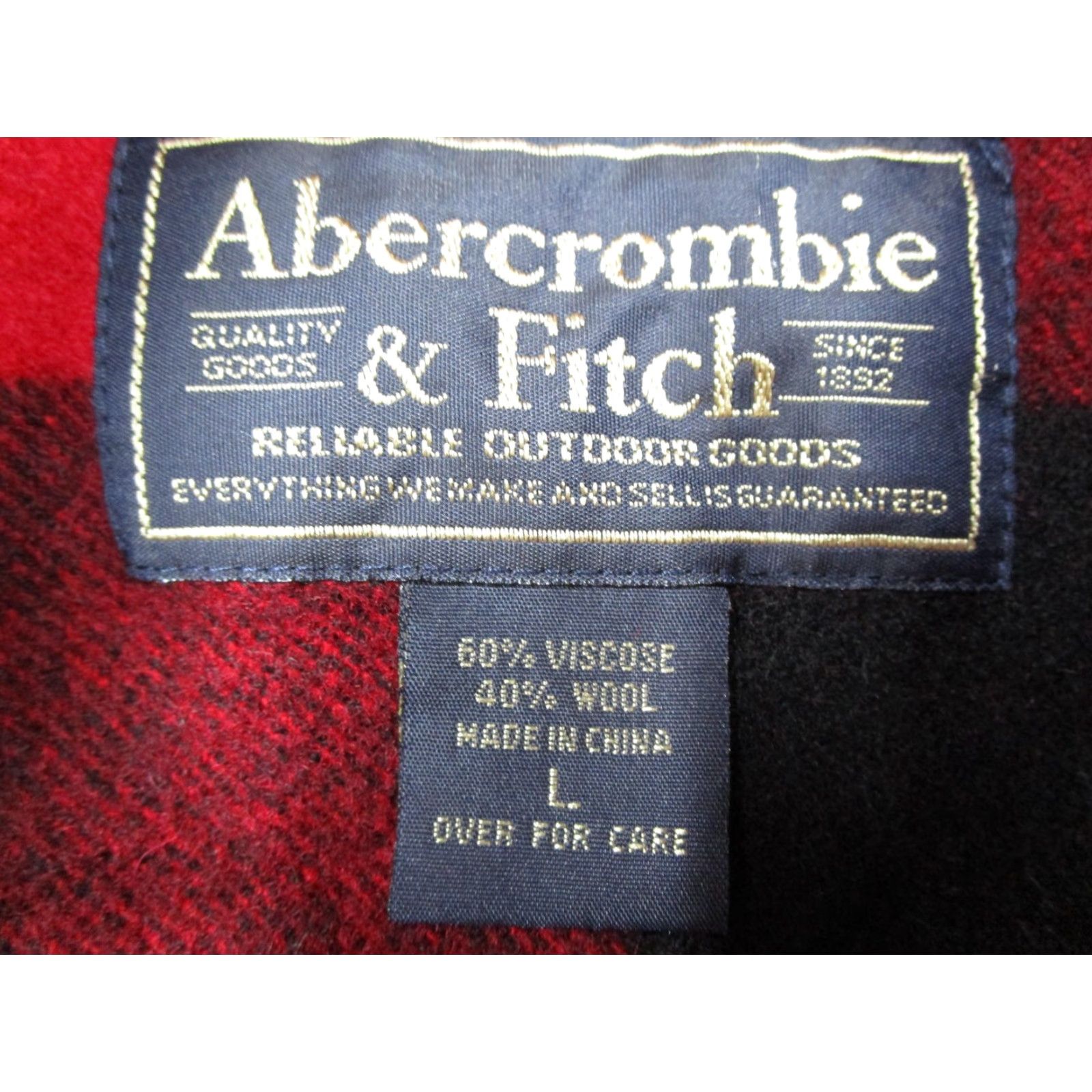 Abercrombie & Fitch VINTAGE Abercrombie & Fitch Shirt Mens Large Red Buffalo Shacket Flannel Button Up Y2K Size US L / EU 52-54 / 3 - 2 Thumbnail