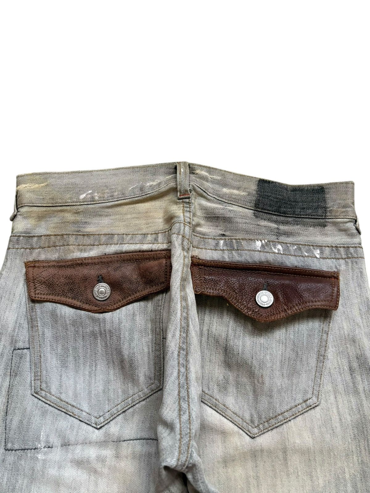 Japanese Brand Vintage Japanese Brand Paint Rusty Mud Wash Ripped Jeans Size US 32 / EU 48 - 8 Thumbnail