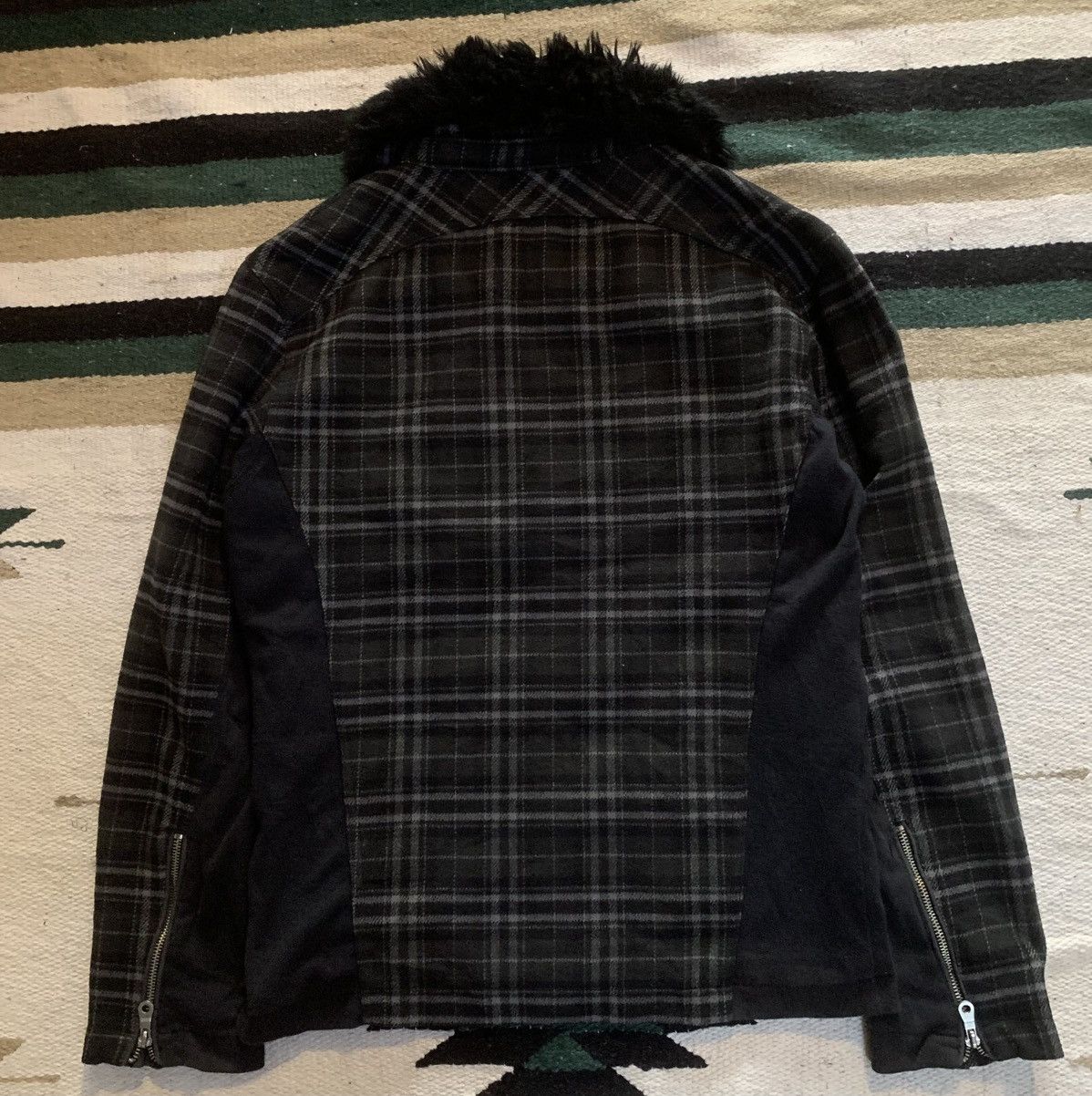 Japanese Brand Double Focus Fur Multi Pocket Jacket Tartan LGB Style Size US L / EU 52-54 / 3 - 16 Thumbnail