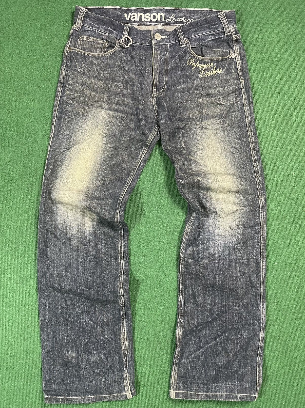 Vanson Leathers Vintage Vanson Leather Distressed Jeans Size US 37 - 3 Thumbnail