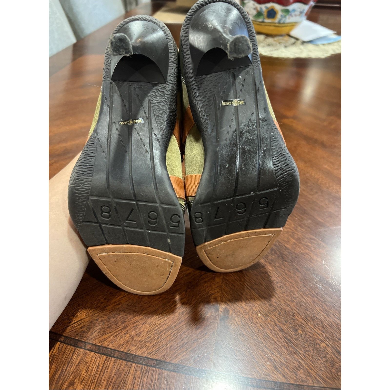 Vintage Y2K Dollhouse Olive Green Strap Retro Style “Brooke” Wedge B Size US 7.5 / IT 37.5 - 4 Thumbnail