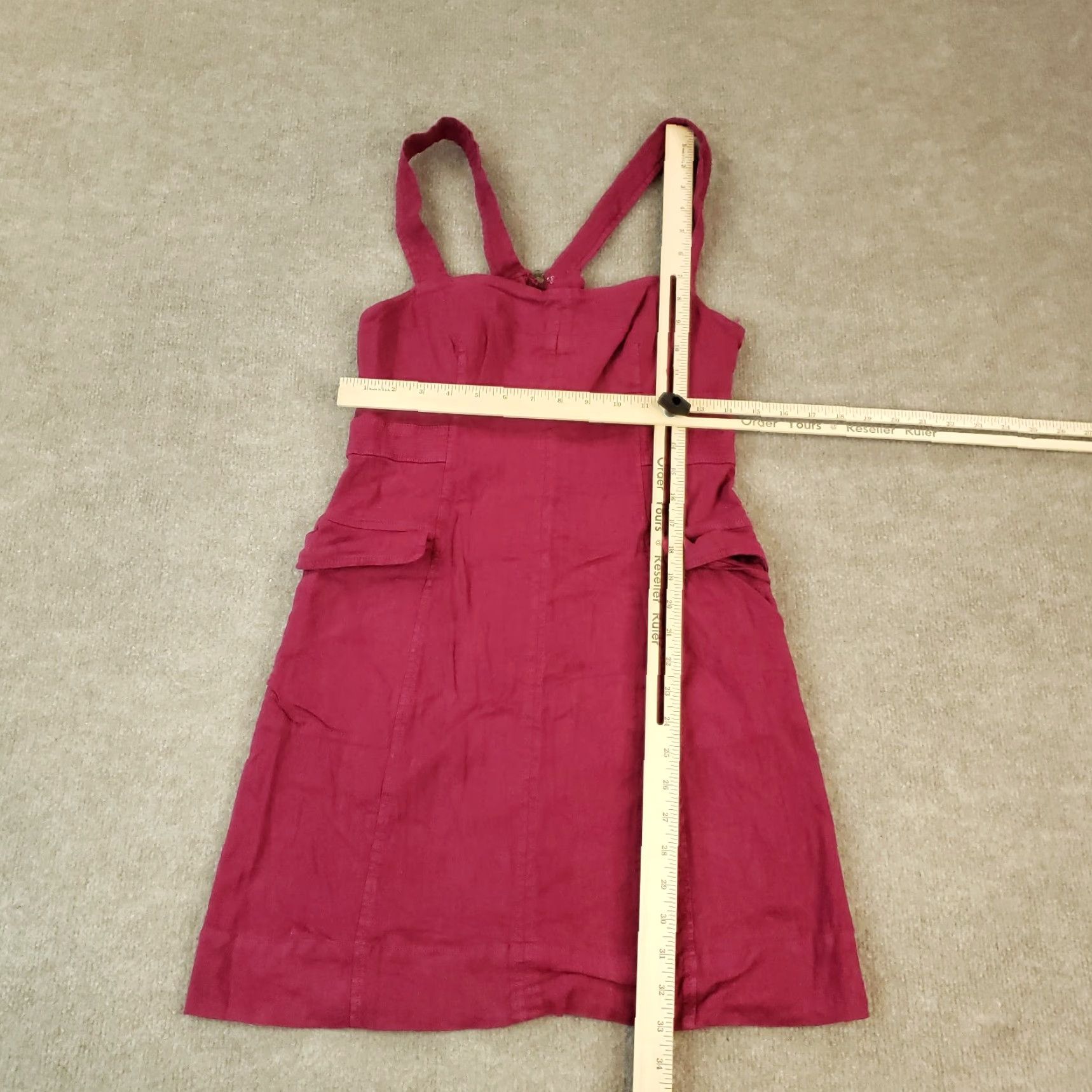 Anthropologie VINTAGE Anthropologie Dress Womens Size 8 Purple Linen Mini Sleeveless Stretch Casual Size M / US 6-8 / IT 42-44 - 2 Thumbnail