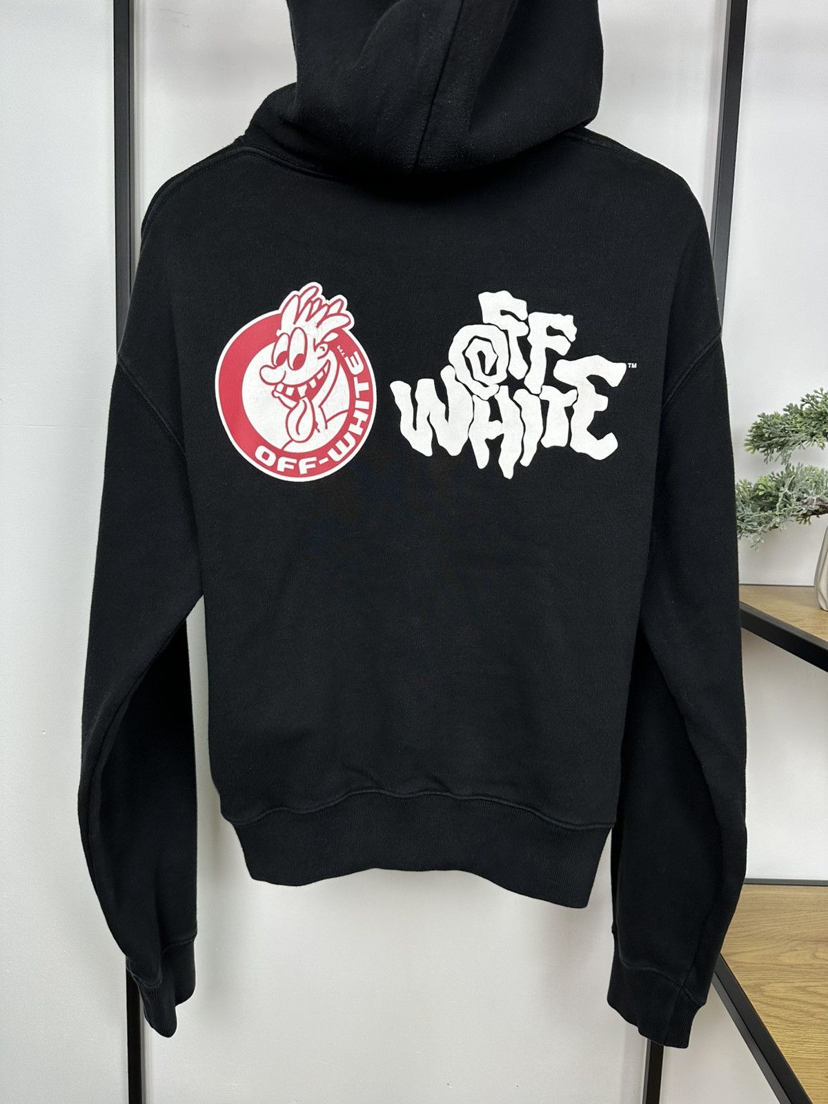 Off-White Off-White Red Tongue Out Over Hoodie Sweatshirt In Black XS Size US XS / EU 42 / 0 - 1 Thumbnail