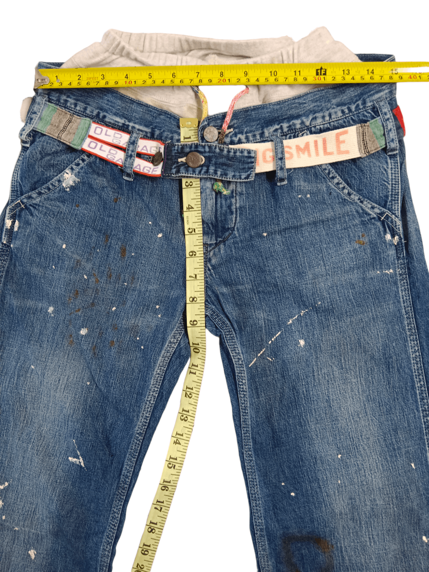 Japanese Brand DNM Riders Seditionaries Splash Rusty Low Rise Jeans Size 30" / US 8 / IT 44 - 5 Thumbnail