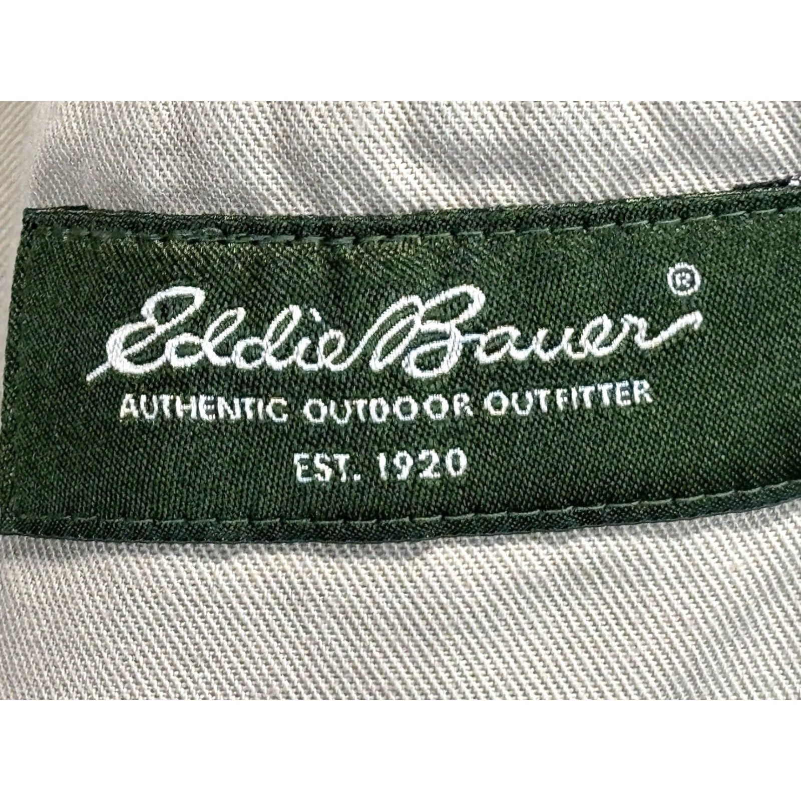 Eddie Bauer VINTAGE Eddie Bauer Men's Sport Jacket Blazer Sz Large Cotton Khaki Tan 90s Mens Size 42R - 4 Thumbnail