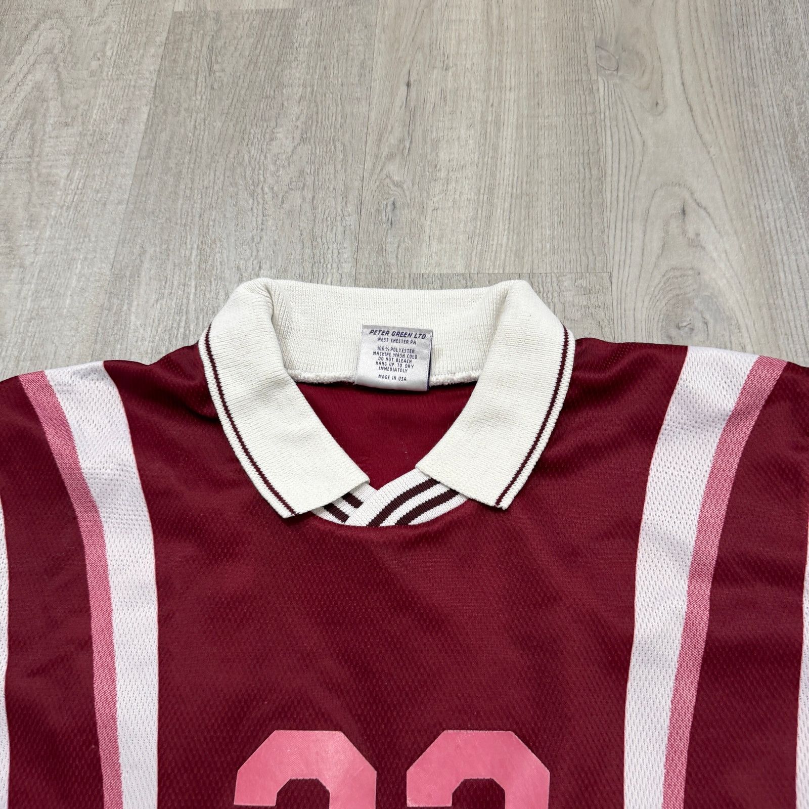 Vintage Vintage Dynamic Soccer Collared Jersey Small Red White 90s Size US S / EU 44-46 / 1 - 3 Thumbnail