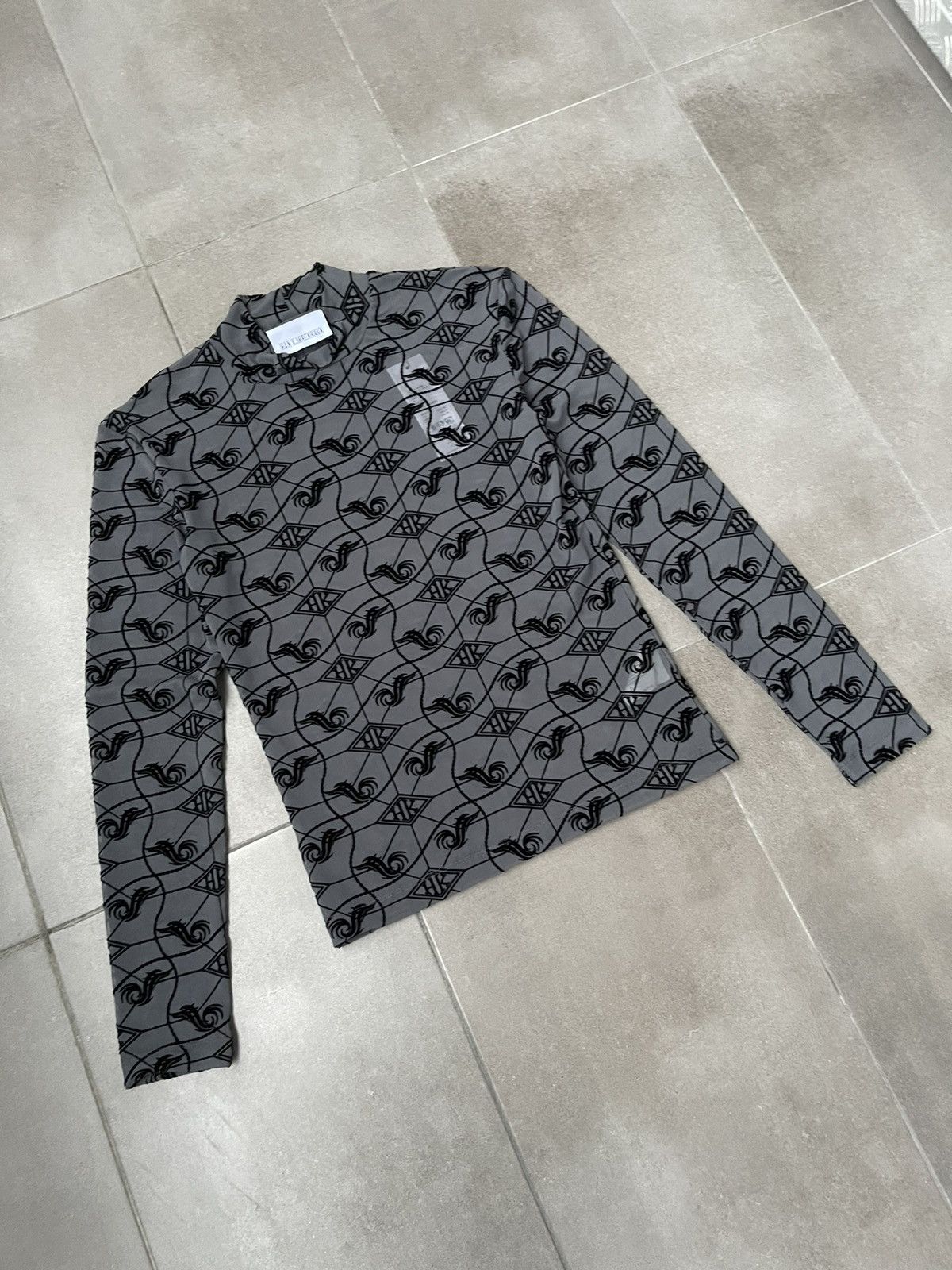 Han Kjobenhavn !DS! SS23 Han Kjobenhavn Monogram Mesh Grey Turtleneck Size US S / EU 44-46 / 1 - 9 Thumbnail