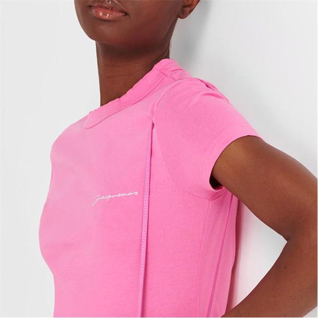 Jacquemus o1g2r1mq1024 T- Shirt in Pink Size L / US 10 / IT 46 - 3 Thumbnail