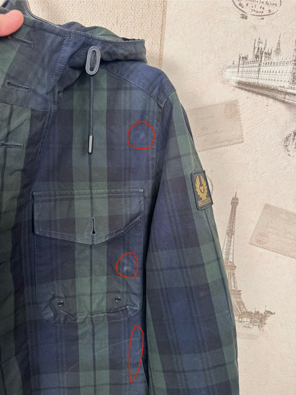 Belstaff Belstaff Watchman Wax Jacket Raincoat Checked Mens M Size US M / EU 48-50 / 2 - 13 Thumbnail