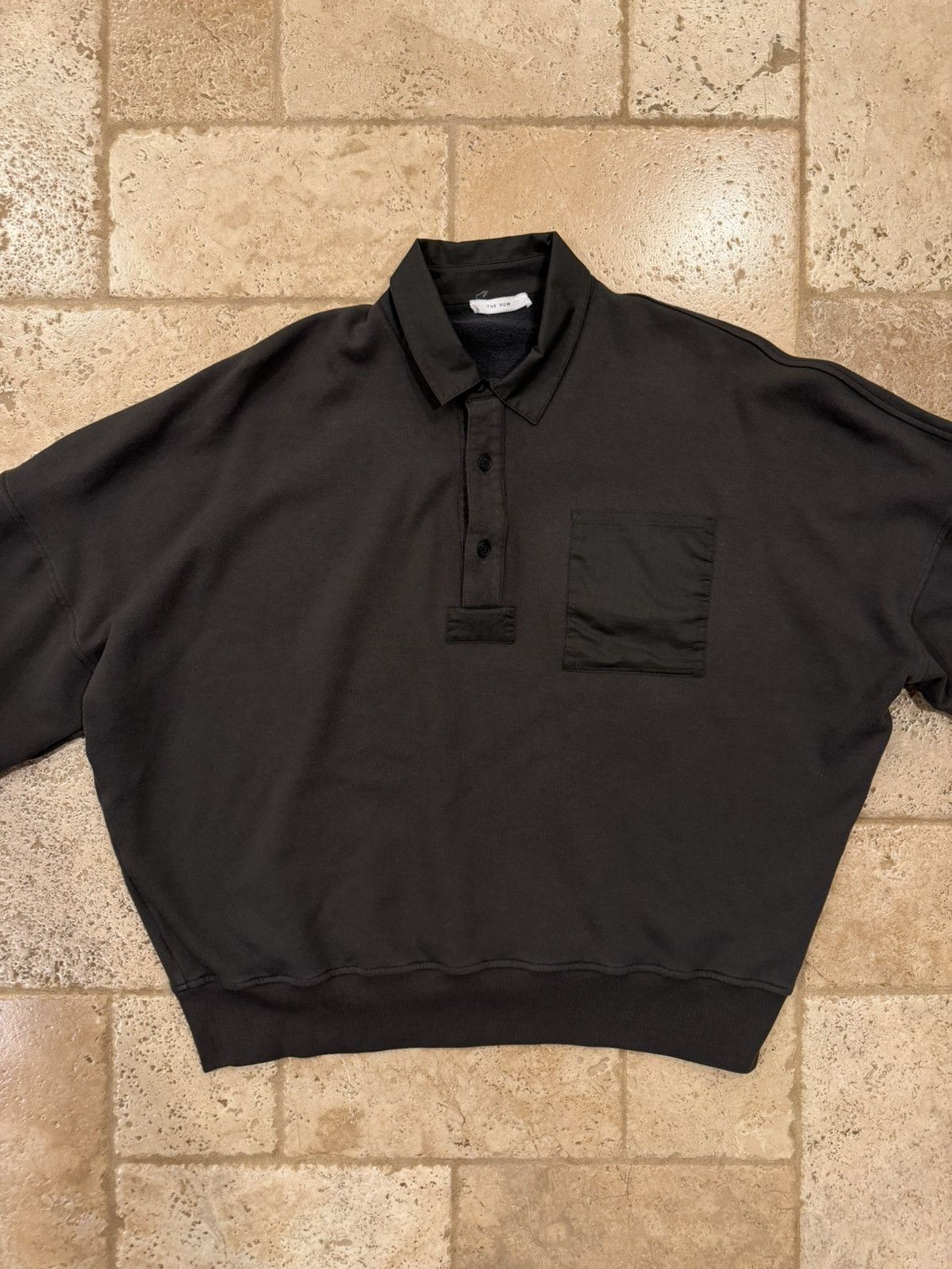 The Row The Row Green Olive Cashmere & Cotton Dende Polo Shirt Size US XL / EU 56 / 4 - 4 Thumbnail