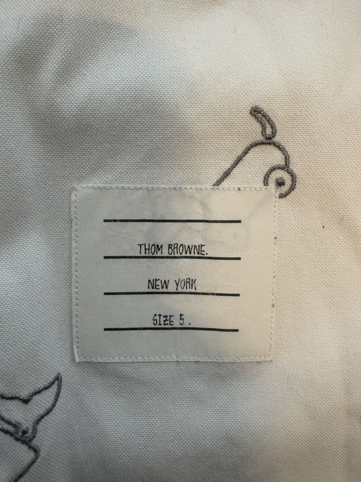 Thom Browne Thom Browne Half Drop Toy Icon-Embroidered Oxford Shirt Size US XXL / EU 58 / 5 - 2 Thumbnail