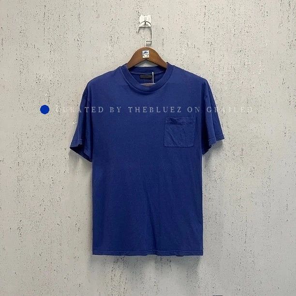 Prada Triangle Logo Pocket T-Shirt in Blue Size US S / EU 44-46 / 1 - 1 Thumbnail