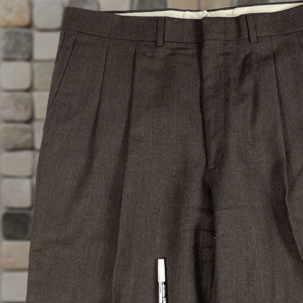 Vintage VINTAGE Cerruti Pants Mens 36 x 31 Brown Wool Straight Leg Pleated 5-Pocket Dress Pants Mens Size US 36 / EU 52 - 1 Thumbnail