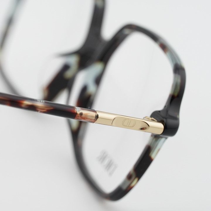 Dior DIOR MINI CD O S2F 2800 Eyeglasses Havana 53mm Square Frame Size ONE SIZE - 9 Thumbnail