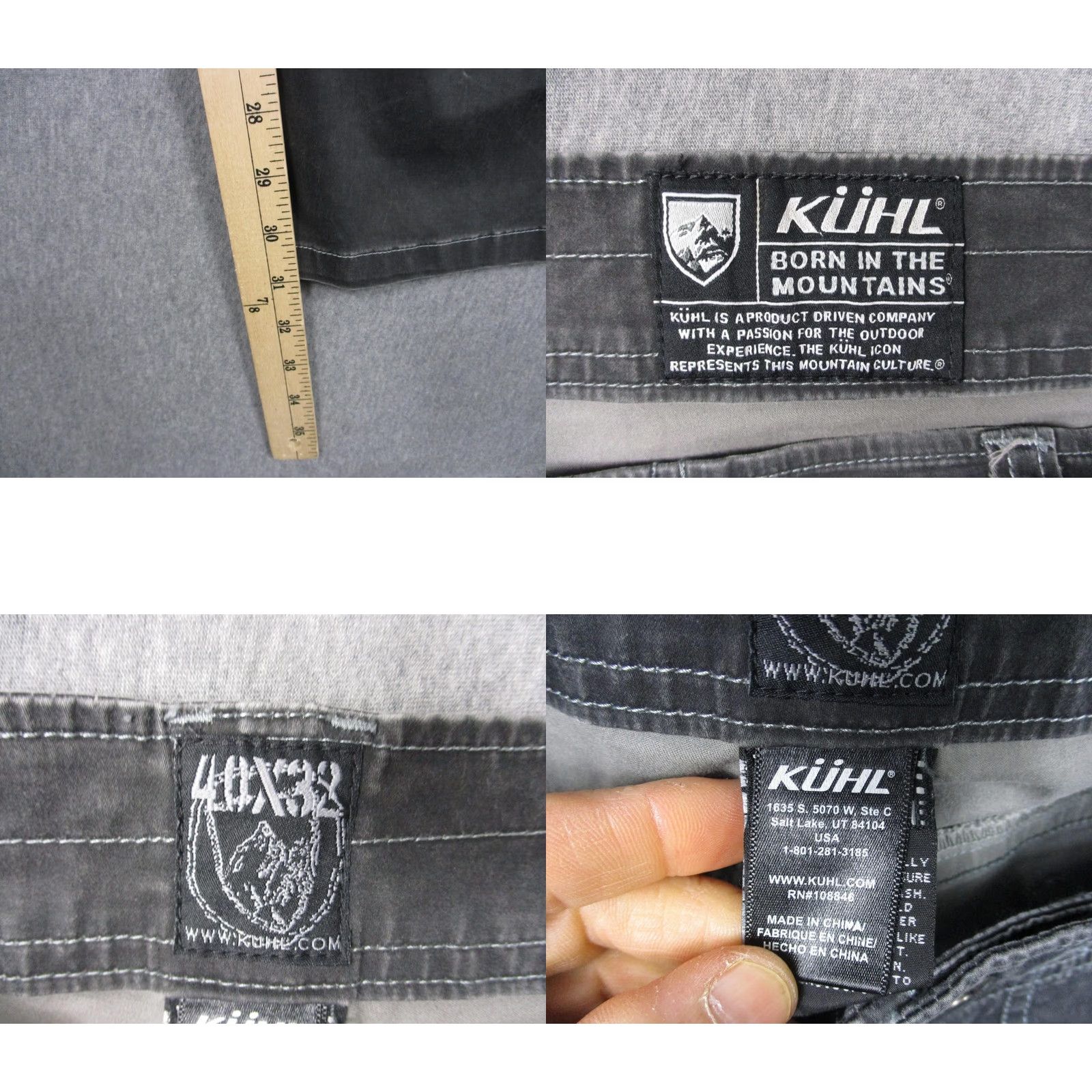 Vintage Kuhl Slackr Pants Mens 40x32 Gray Chino Relaxed Fit Casual Workwear Outdoor Cotton Blend Canvas Straight Leg Pockets Mens Size US 40 / EU 56 - 8 Thumbnail