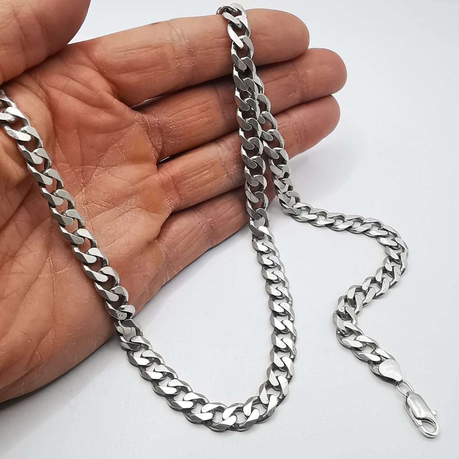Sterling Silver Vintage Jewelry Chain, 925 Sterling Silver, Signed 58.23g Size ONE SIZE - 4 Thumbnail