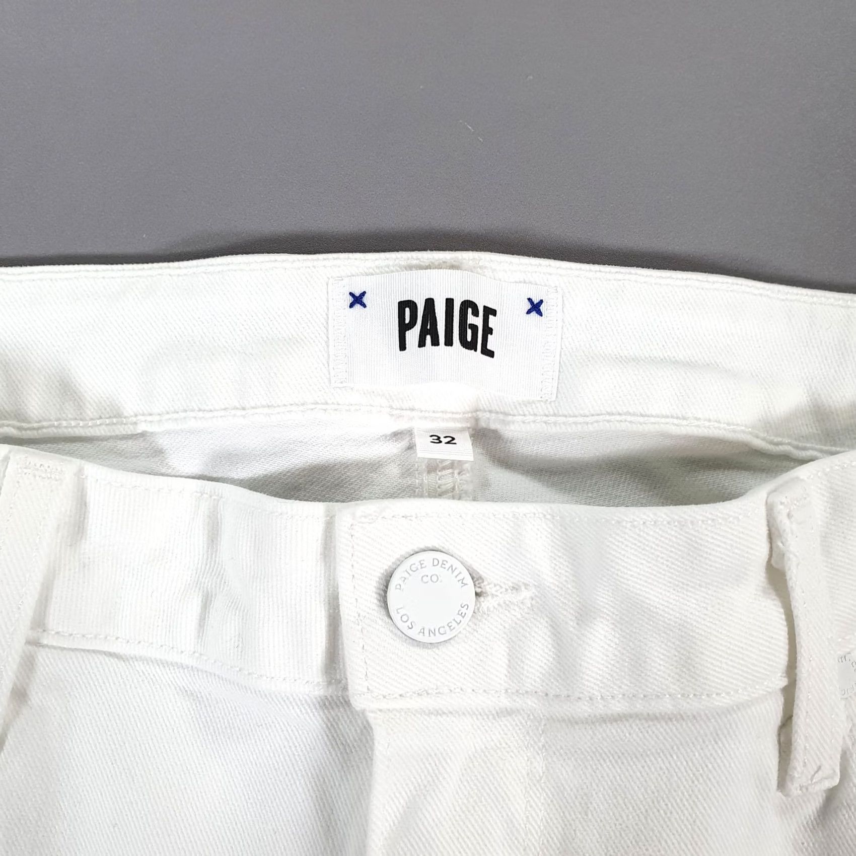 Paige Paige Jeans Womens W32 L27 Hoxton Straight Ankle Stretch Denim White RRP £230 Size 24" / US 00 / IT 34 - 4 Thumbnail