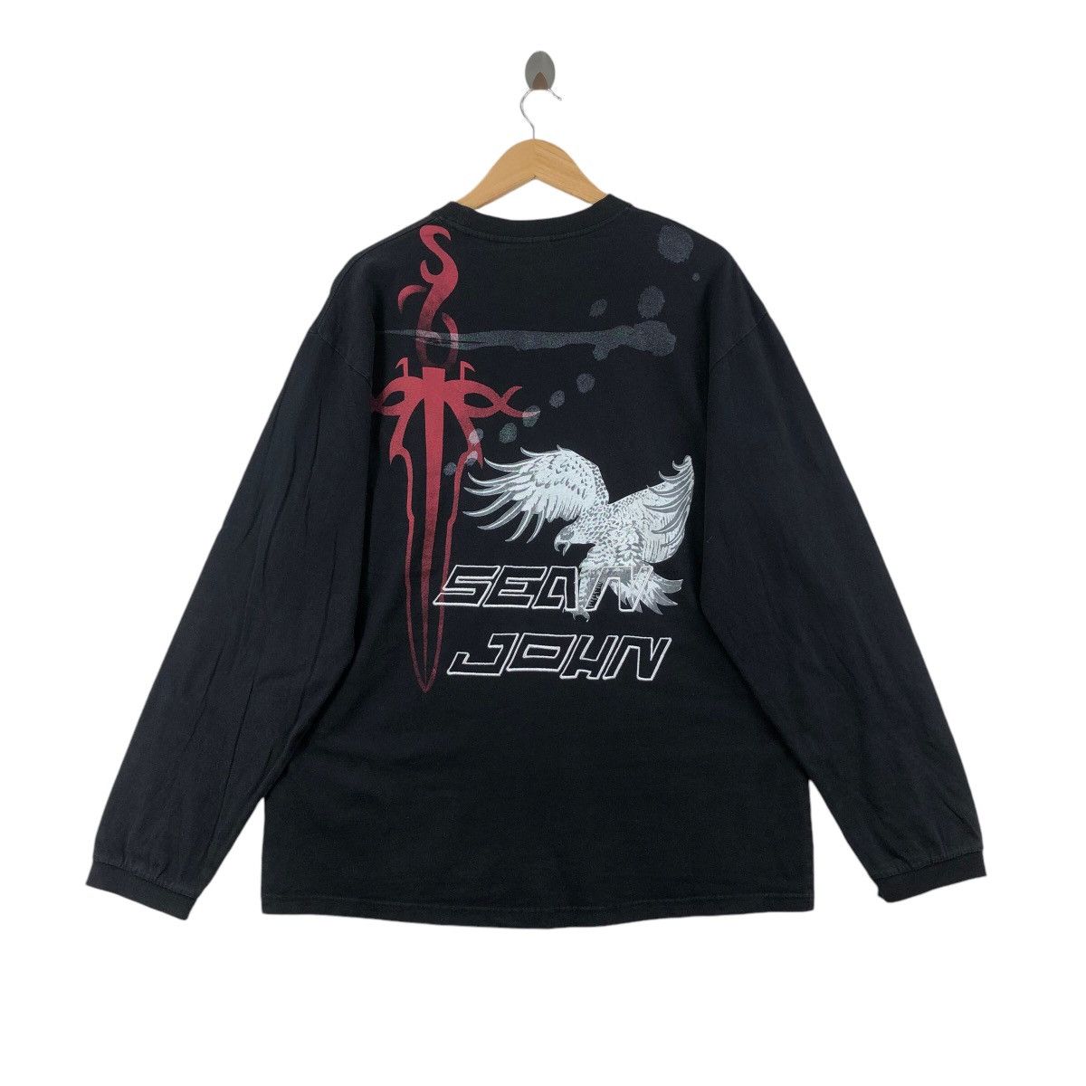 Sean John SEAN JOHN Big Logo Eagle Hiphop Swag Lo Life Long Sleeve Tee Size US XXL / EU 58 / 5 - 4 Thumbnail