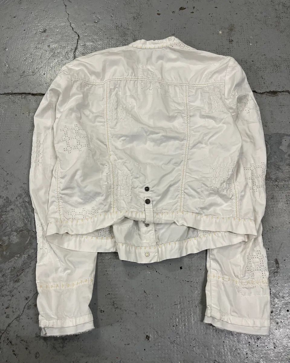 Marithe + Francois Girbaud 1990s Marithé + François Girbaud White Eyelet Embroidered Shirt Size M / US 6-8 / IT 42-44 - 7 Thumbnail
