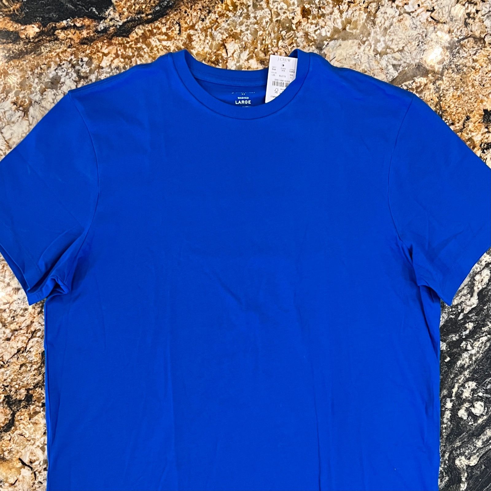 J.Crew NWT J. Crew Men's Lustrous Royal Blue Jersey Crew Tee XXL Size US XXL / EU 58 / 5 - 3 Thumbnail